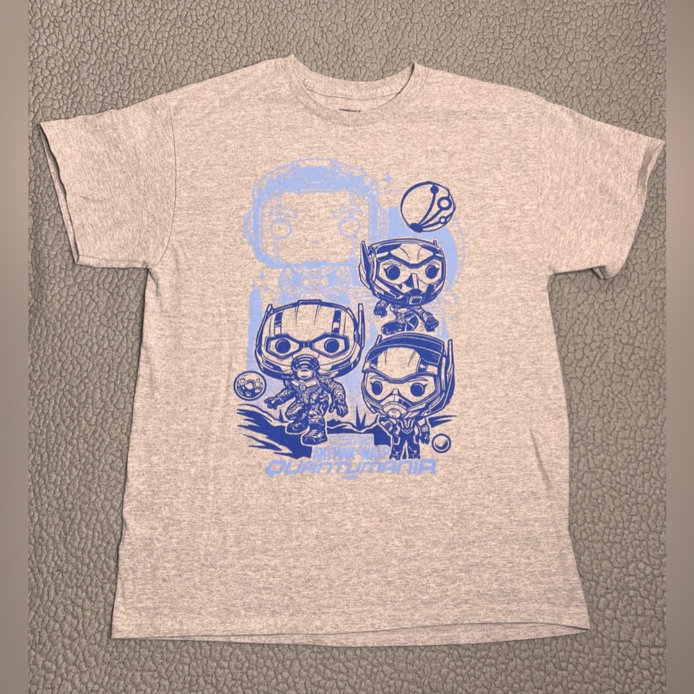 Marvel Ant-Man And The Wasp Gray And Blue T Shirt Big Boys Size Medium Funko